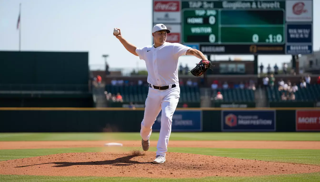 Lanceur partant baseball dominant les cinq premières manches
