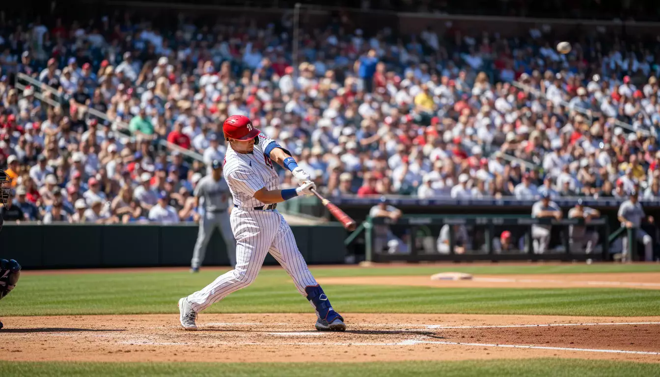 Pari moneyline baseball MLB avec scoreboard et frappeur