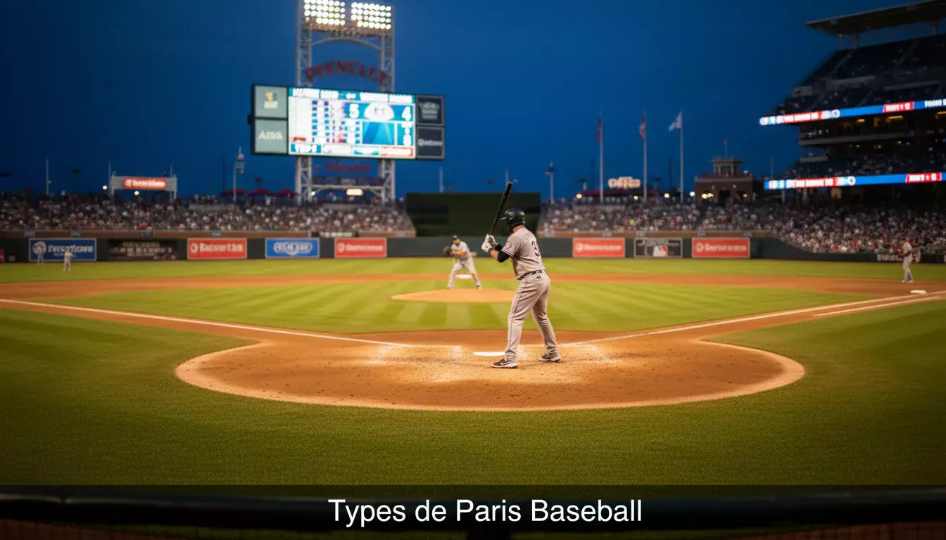 Types de paris baseball : tableau de cotes moneyline et run line pour un match MLB
